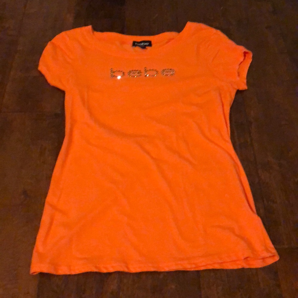 Orange shorts sleeve Bebe T-shirt